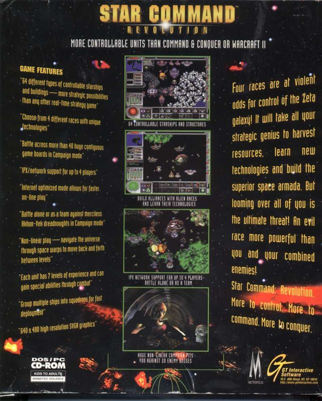 Star Command - Revolution — box-2D-back (US)