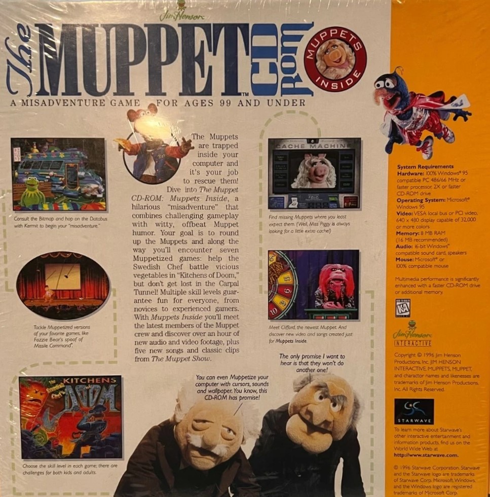 The Muppet CD-ROM: Muppets Inside — box-2D-back (WOR)