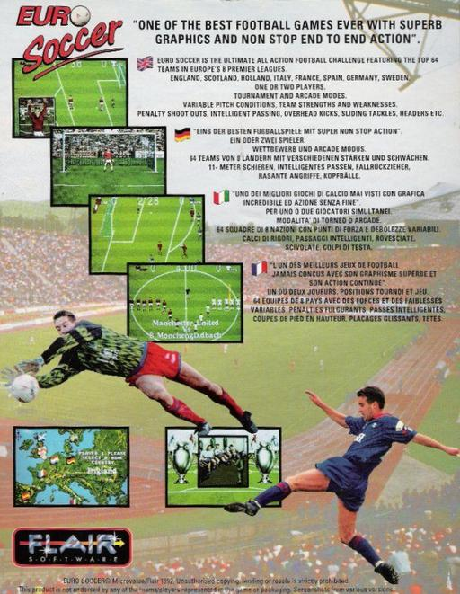Euro Soccer — box-2D-back (EU)