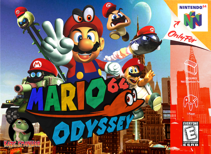 Super Mario Odyssey 64 box art