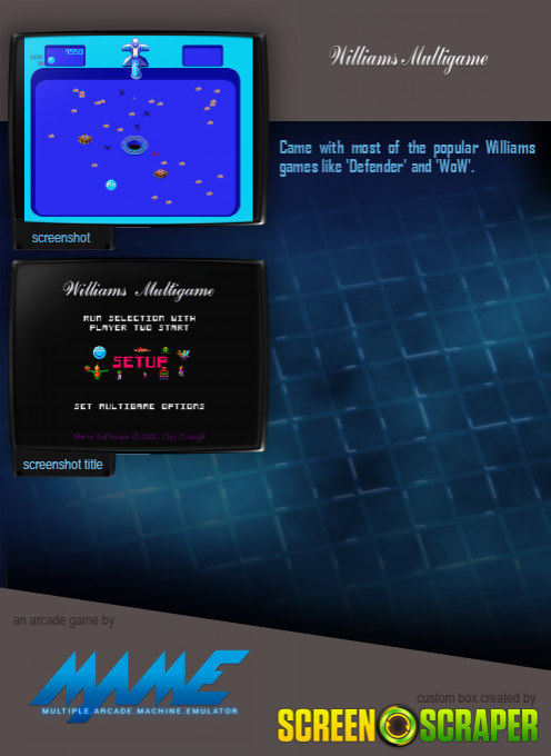 Williams Multigame — box-2D-back (SS)