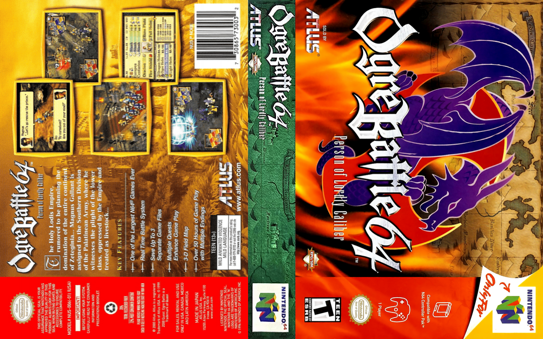 Ogre Battle 64 - Person of Lordly Caliber — box-texture (US)