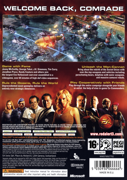 Command & Conquer - Alarmstufe Rot 3 — box-2D-back (UK)