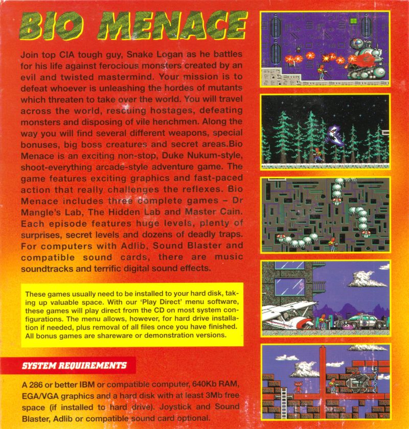 Bio Menace — box-2D-back (OCE)