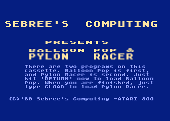 Balloon Pop And Pylon Racer — sstitle (WOR)