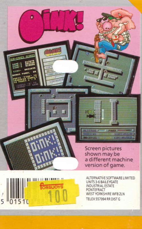 Oink! — box-2D-back (EU)