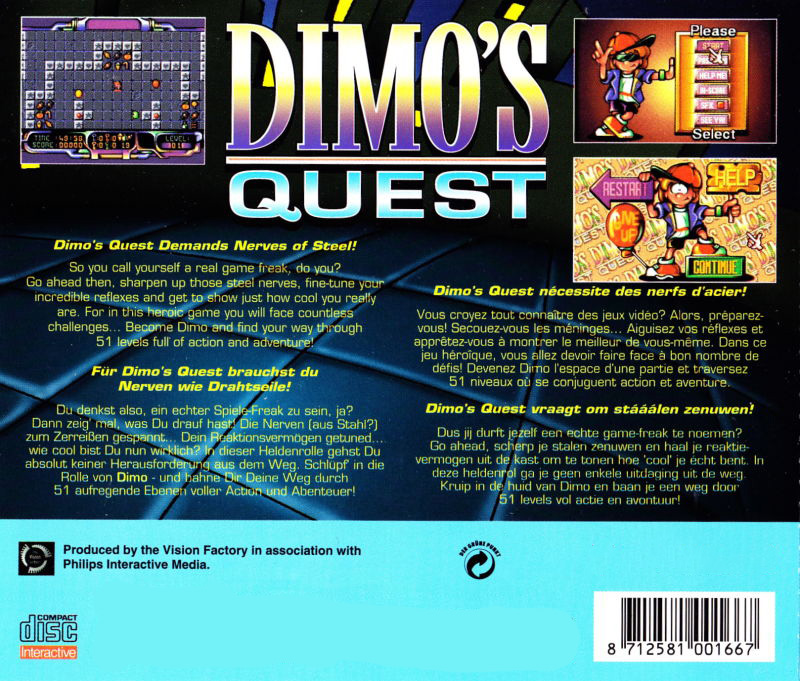 Dimo's Quest — box-2D-back (EU)