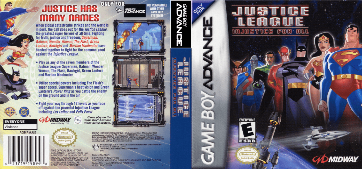 Justice League - Injustice For All — box-texture (US)