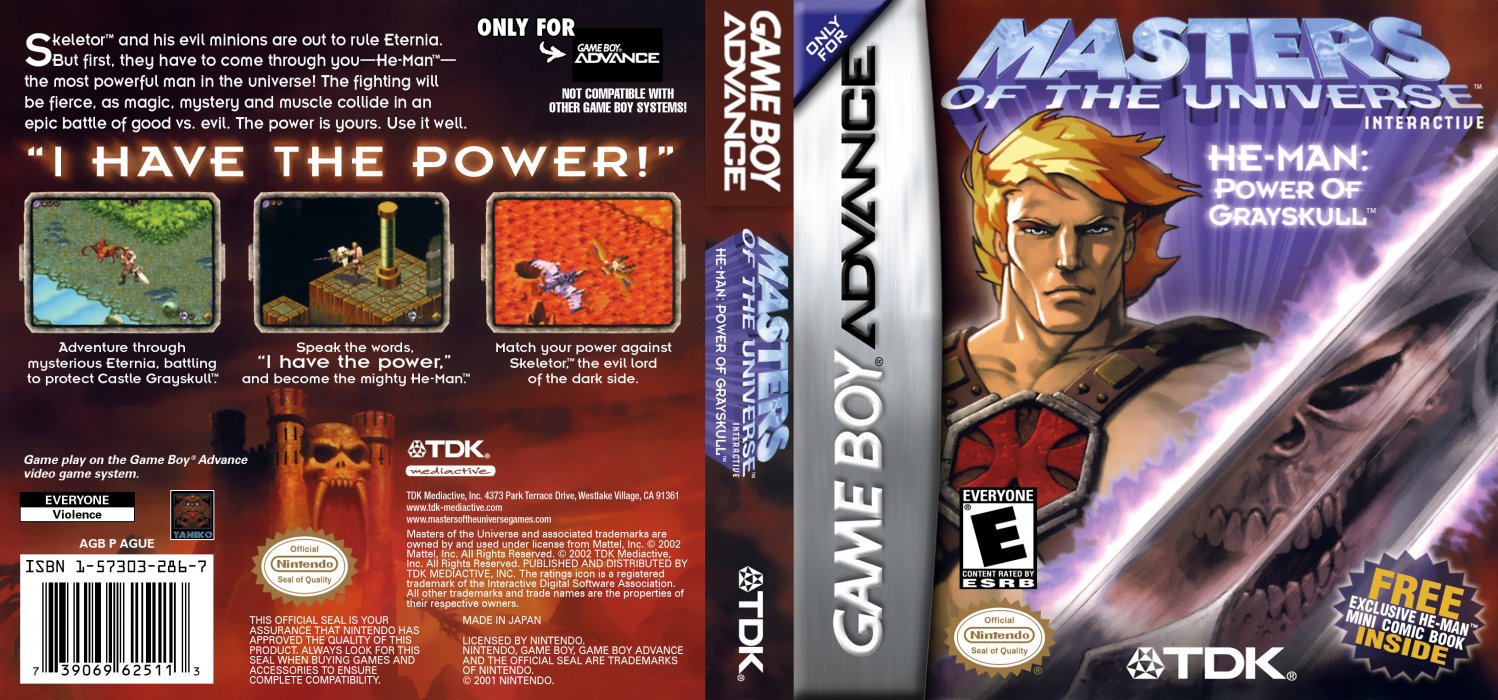 Masters Of The Universe He-man - Power Of Grayskull — box-texture (US)