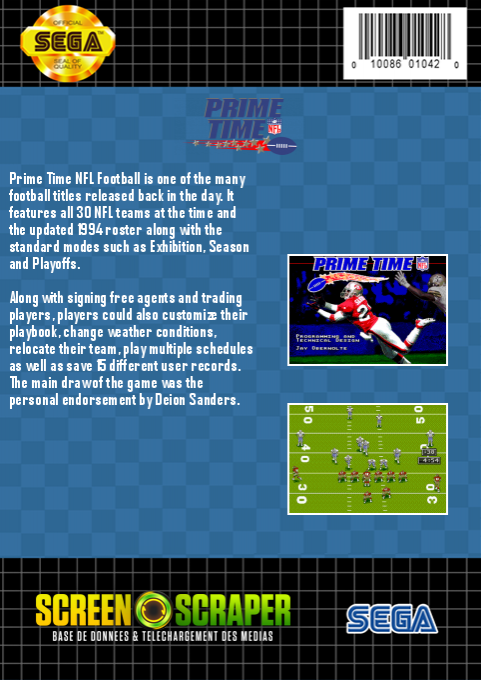 Prime Time Nfl Starring Deion Sanders — box-2D-back (SS)
