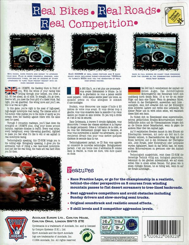 Cyclemania — box-2D-back (EU)
