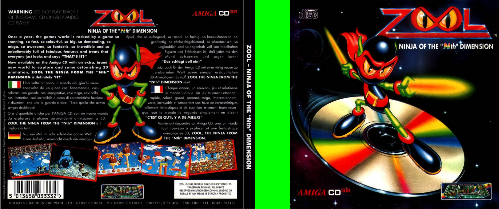 Zool - Ninja of the Nth Dimension — box-texture (EU)