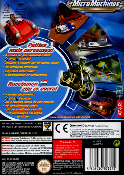 Micro Machines — box-2D-back (FR)