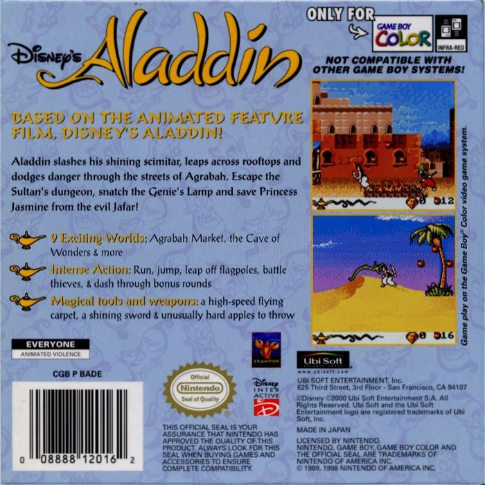 Aladdin — box-2D-back (US)