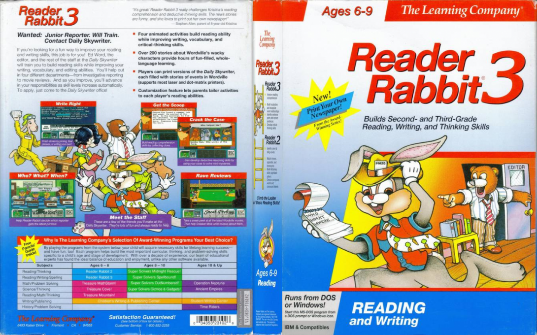 Reader Rabbit 3 — box-texture (US)