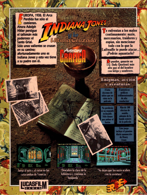 Indiana Jones And The Last Crusade - The Graphic Adventure — box-2D-back (SP)