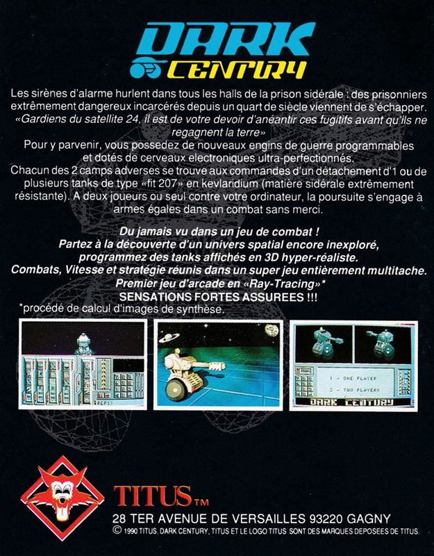 Dark Century — box-2D-back (FR)