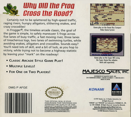 Frogger — box-2D-back (US)