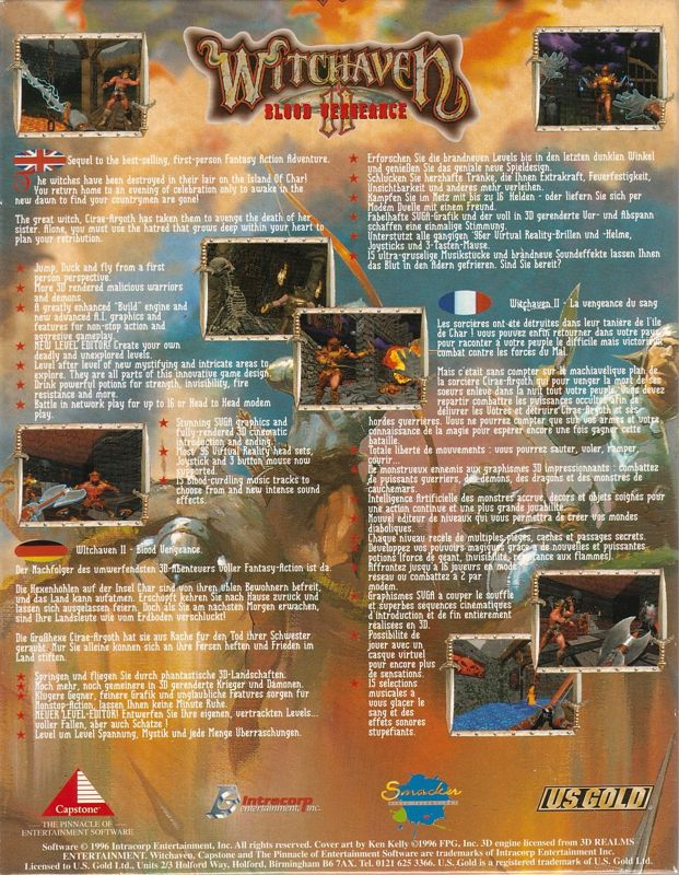 Witchaven 2 - Blood Vengeance — box-2D-back (EU)