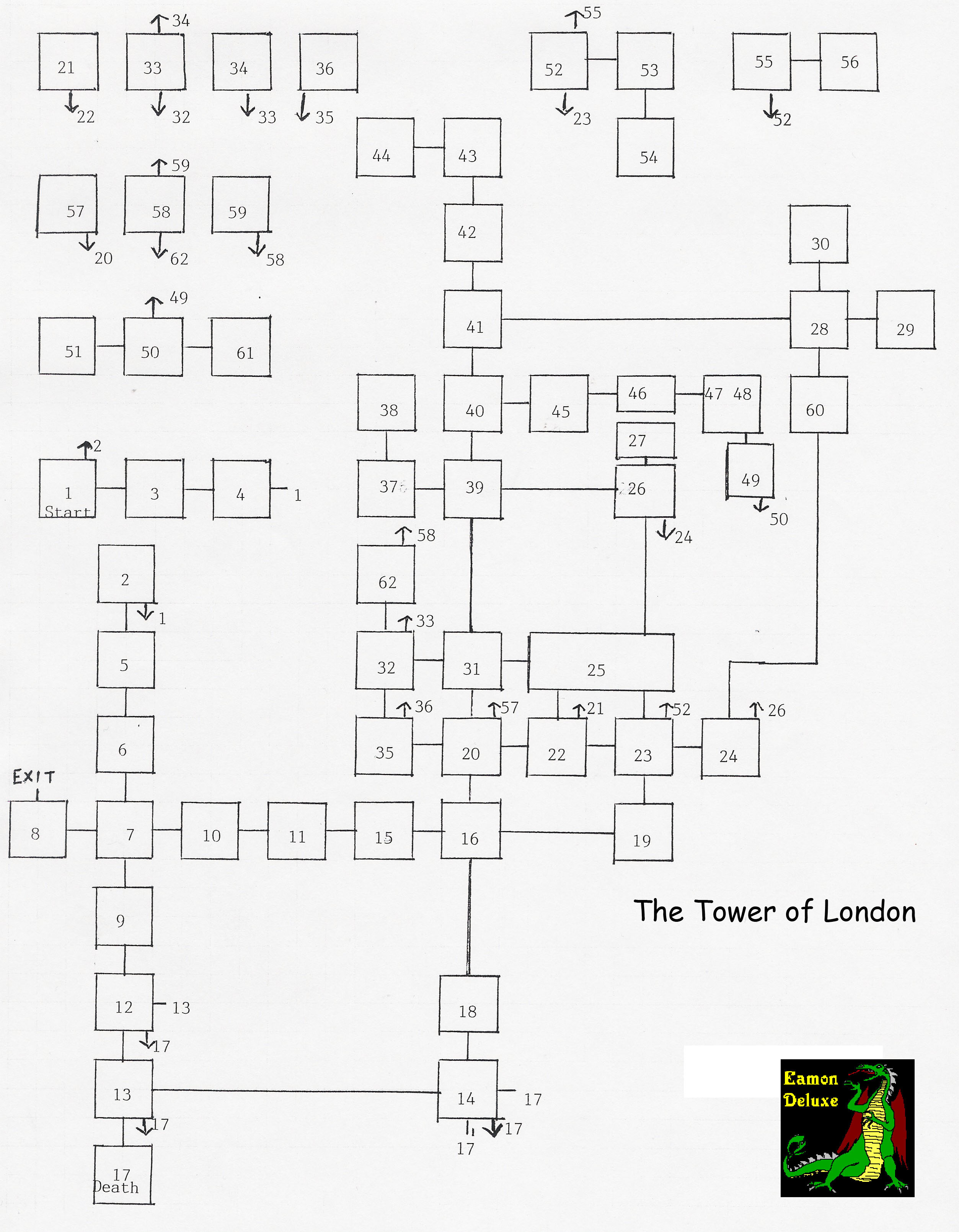 Eamon 028 - The Tower of London — maps