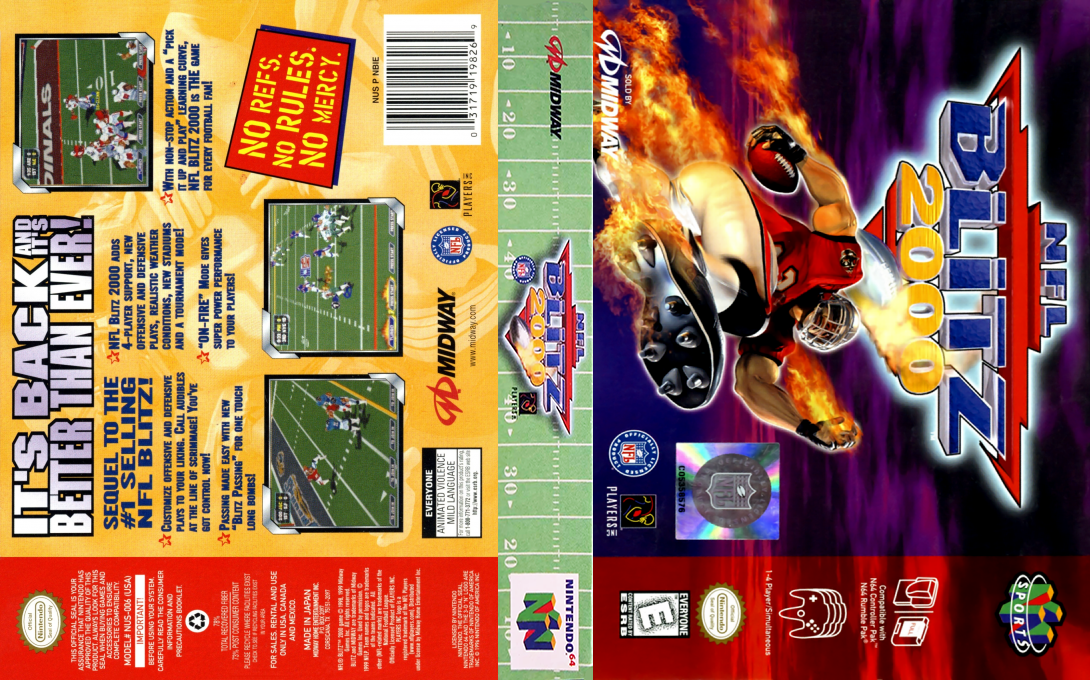 NFL Blitz 2000 — box-texture (US)