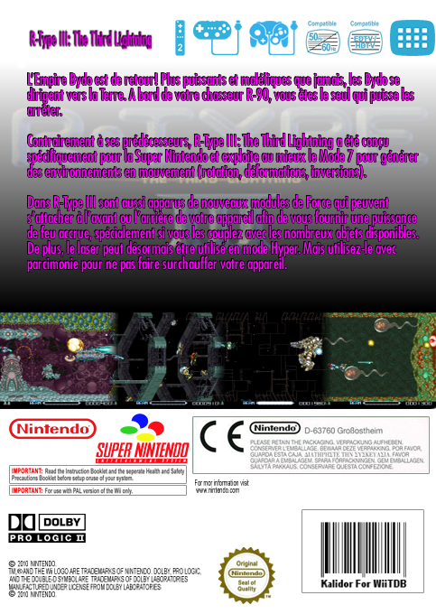 R-type 3 - The Third Lightning — box-2D-back (FR)