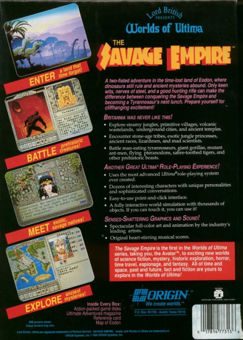 Worlds Of Ultima - The Savage Empire — box-2D-back (US)
