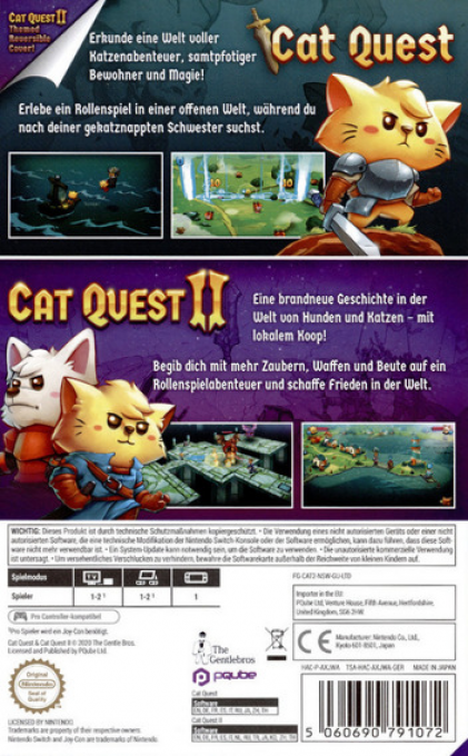 Cat Quest + Cat Quest II: Pawsome Pack — box-2D-back (DE)