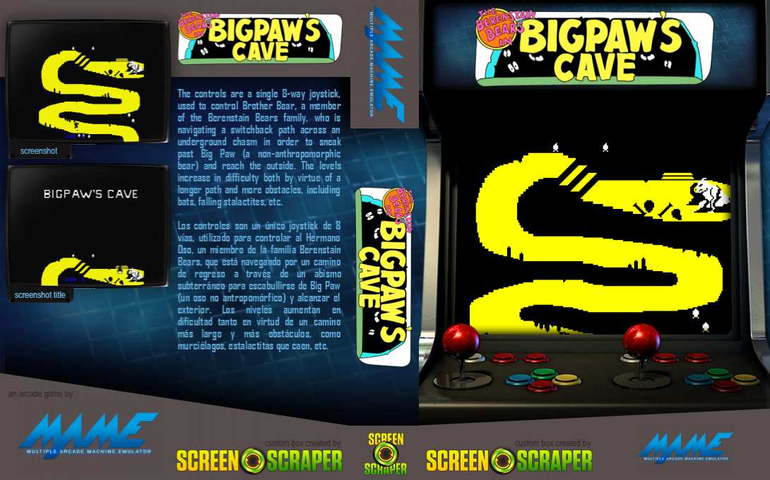 Berenstain Bears In Big Paw's Cave, The — box-texture (SS)
