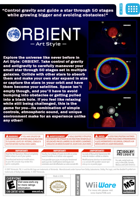 Art Style - Orbient — box-2D-back (US)