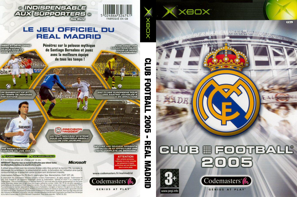Club Football 2005 - Real Madrid — box-texture (FR)