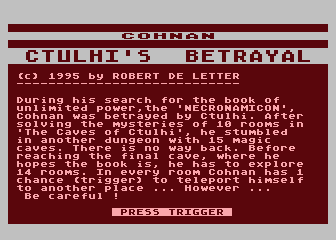 Cohnan's Quest - Ctulhi's Betrayal — sstitle (WOR)