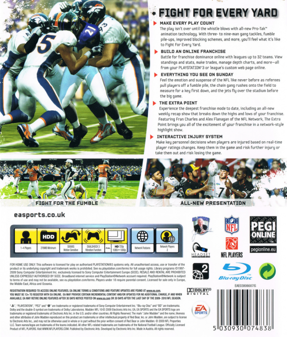 Madden NFL 10 — box-2D-back (EU)
