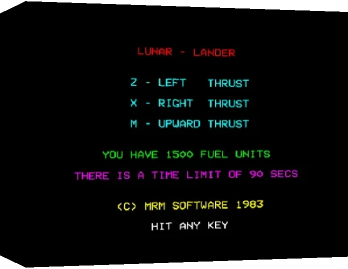 Lunar Lander — box-3D (WOR)