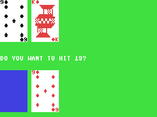 Computer Blackjack — ss (WOR)