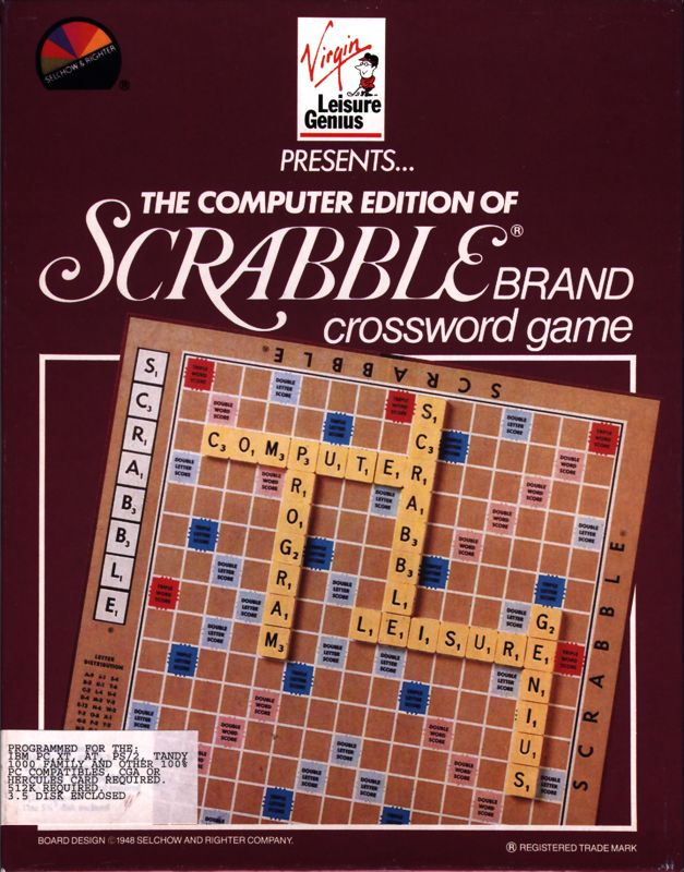 Computer Edition Of Scrabble, The box art