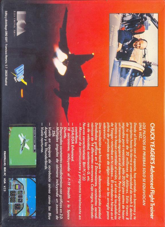 Chuck Yeager's Advanced Flight Trainer — box-2D-back (SP)