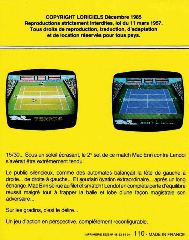 Tennis 3D — box-2D-back (FR)