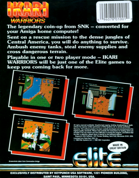 Ikari Warriors — box-2D-back (US)