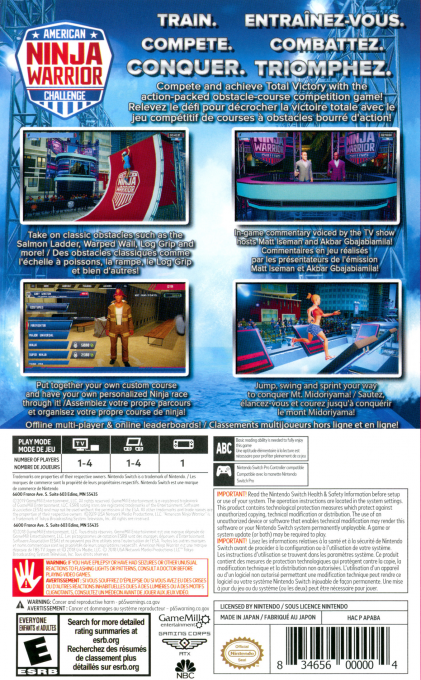 American Ninja Warrior — box-2D-back (CA)