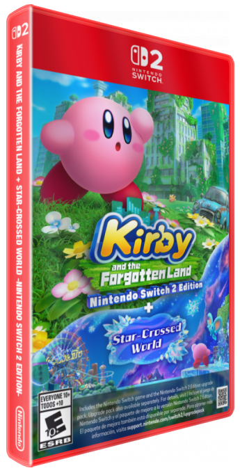Kirby and the Forgotten Land + Star-Crossed World -Nintendo Switch 2 Edition- — box-3D (US)