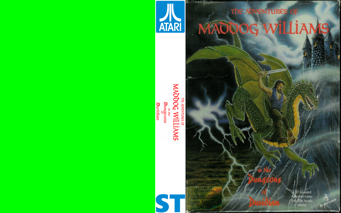 Adventures of Maddog Williams in the Dungeons of Duridian, The — box-texture (US)