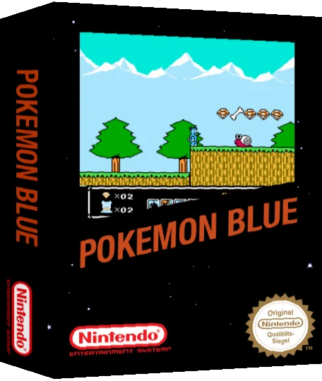Pokemon Blue — box-3D (SS)
