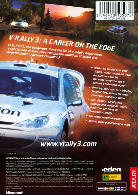 V-Rally 3 — box-2D-back (UK)