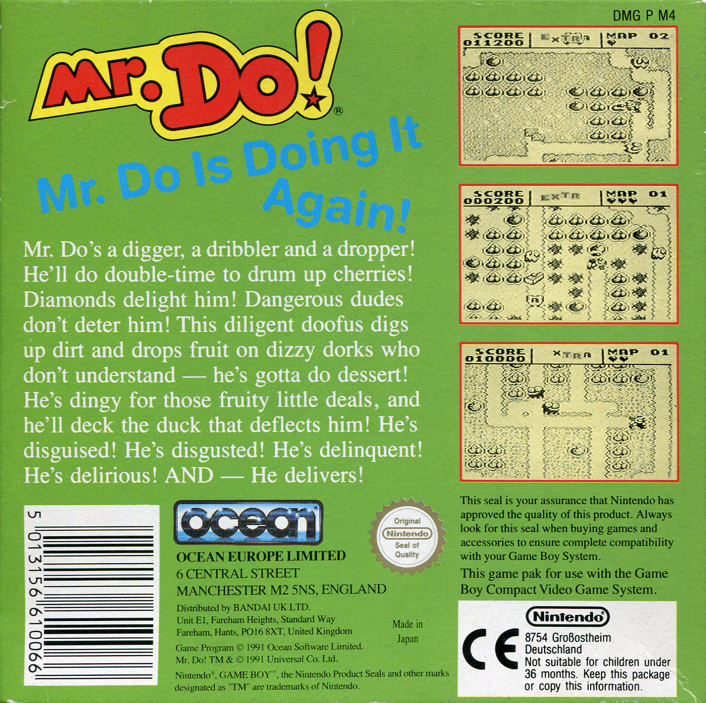 Mr. Do! — box-2D-back (EU)