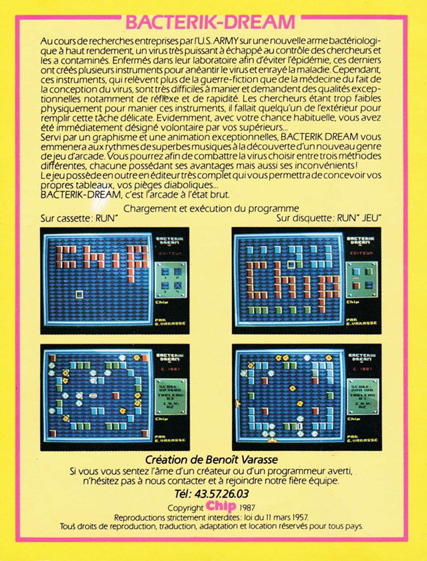 Bacterik Dream — box-2D-back (FR)