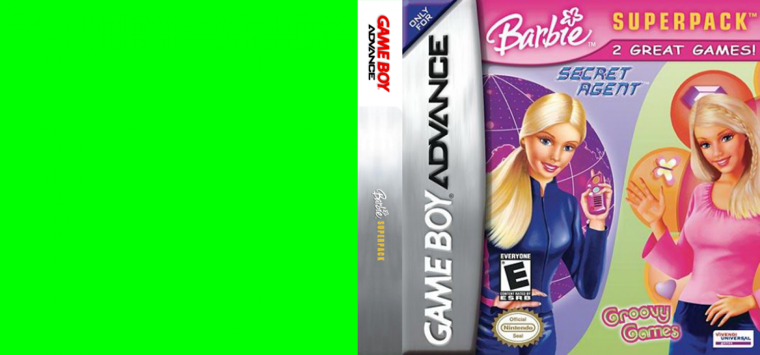 Barbie Superpack - Secret Agent + Groovy Games — box-texture (US)