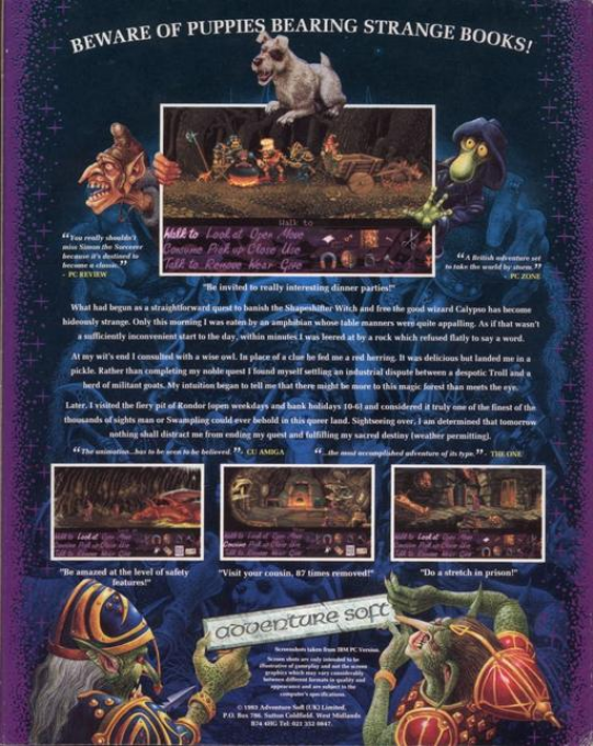 Simon the Sorcerer — box-2D-back (EU)
