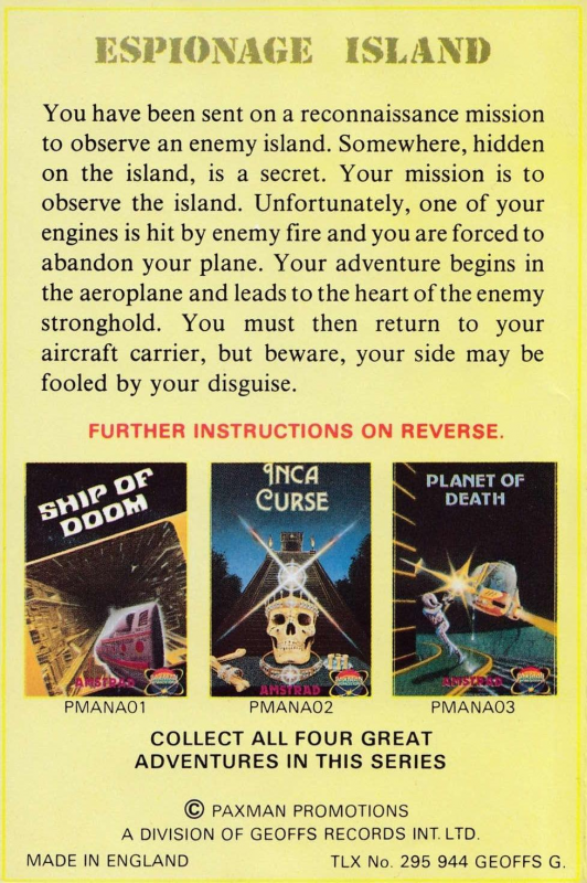 Espionage Island — box-2D-back (EU)