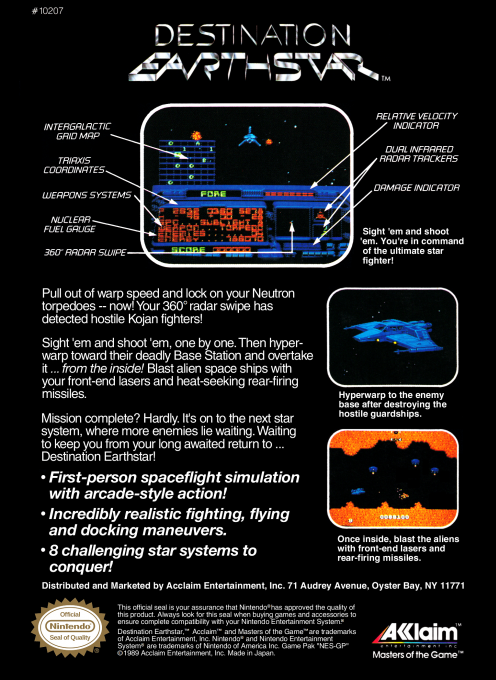 Destination Earthstar — box-2D-back (US)